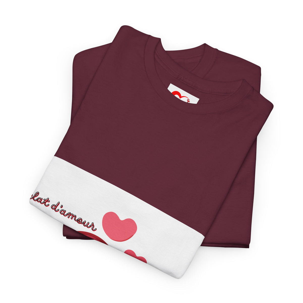 Heart Hug Tee — Cute "collet d'amour" Couple Hearts Valentine's T‑Shirt