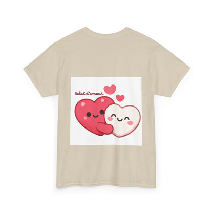Heart Hug Tee — Cute "collet d'amour" Couple Hearts Valentine's T‑Shirt