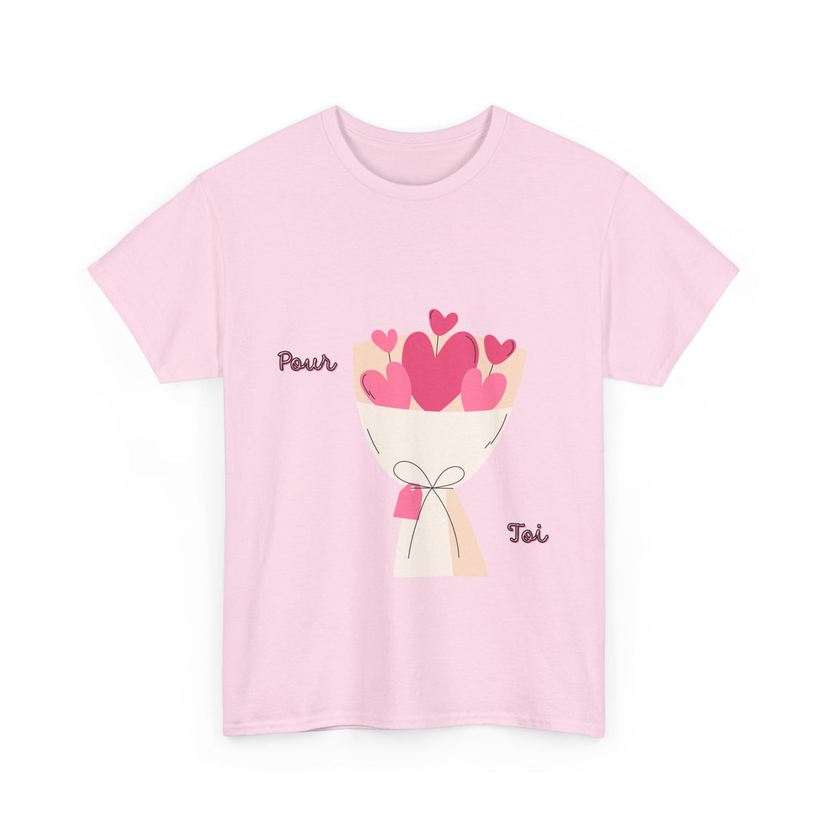 T-Shirt — Bouquet of Hearts Graphic Tee (Pour Toi) — Valentine's Romantic Gift