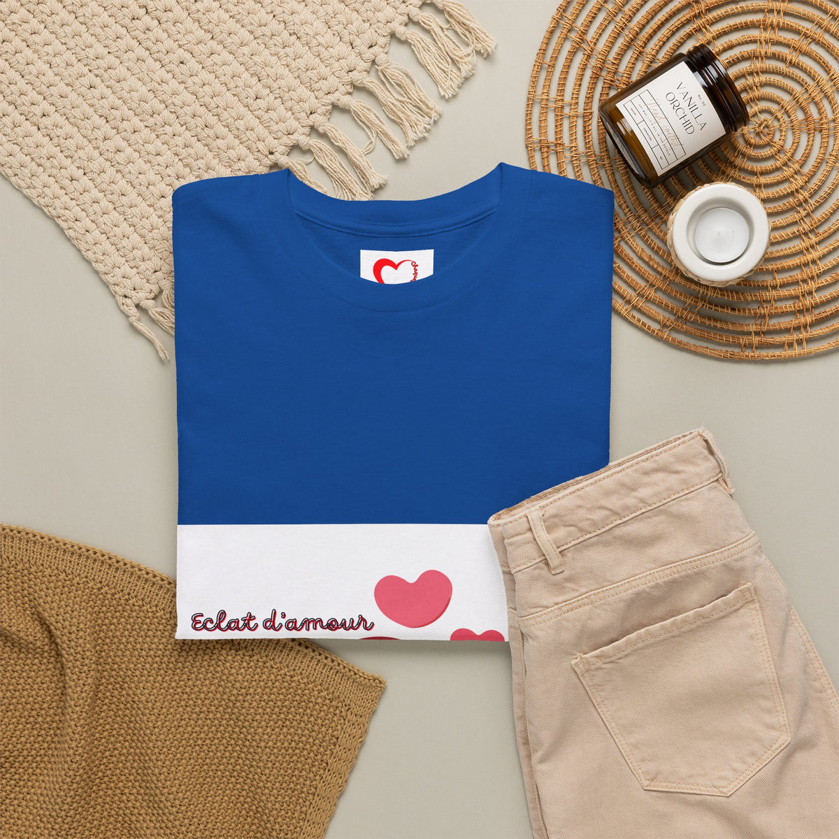 Heart Hug Tee — Cute "collet d'amour" Couple Hearts Valentine's T‑Shirt