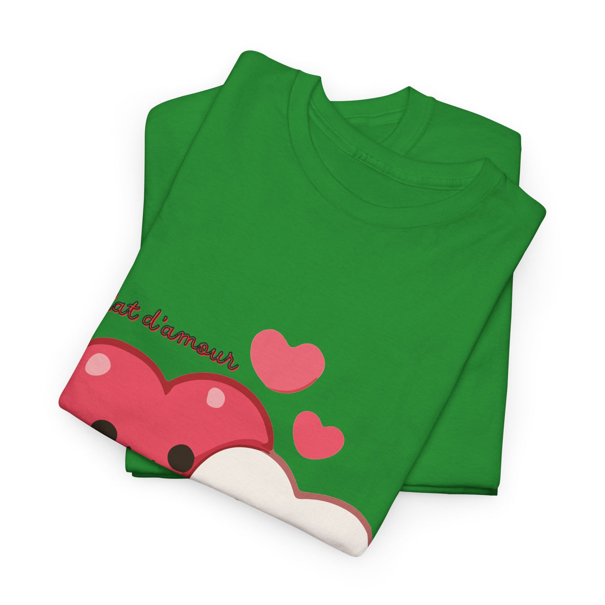 Cute Hugging Hearts T‑Shirt — Kawaii "Telet s'amoure" Valentine Tee
