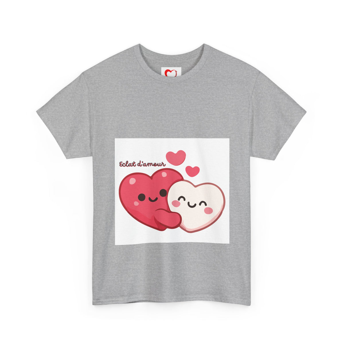 Heart Hug Tee — Cute "collet d'amour" Couple Hearts Valentine's T‑Shirt