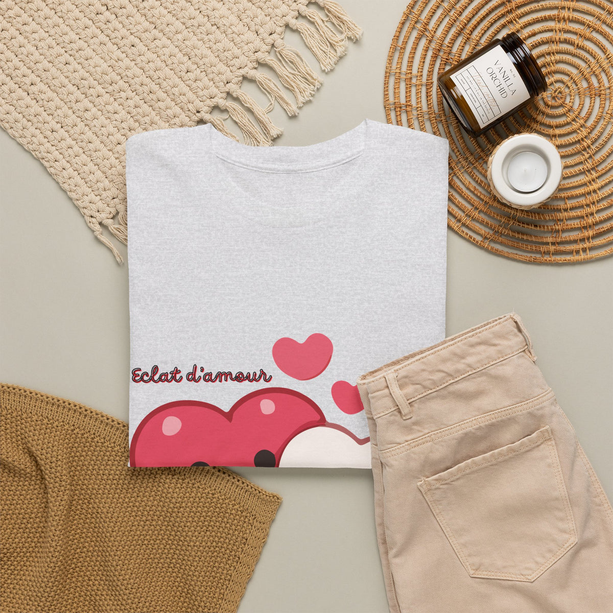 Cute Hugging Hearts T‑Shirt — Kawaii "Telet s'amoure" Valentine Tee