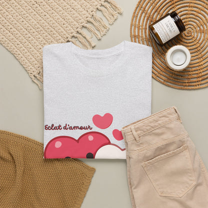 Cute Hugging Hearts T‑Shirt — Kawaii "Telet s'amoure" Valentine Tee