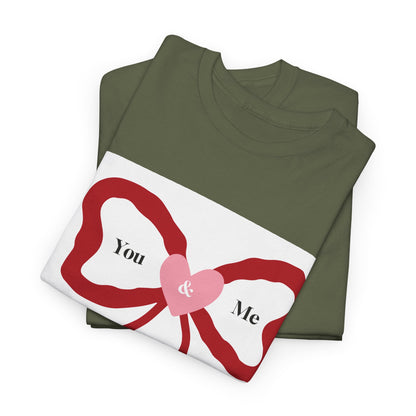 You & Me Forever Bow T-Shirt — Romantic Valentine’s Tee
