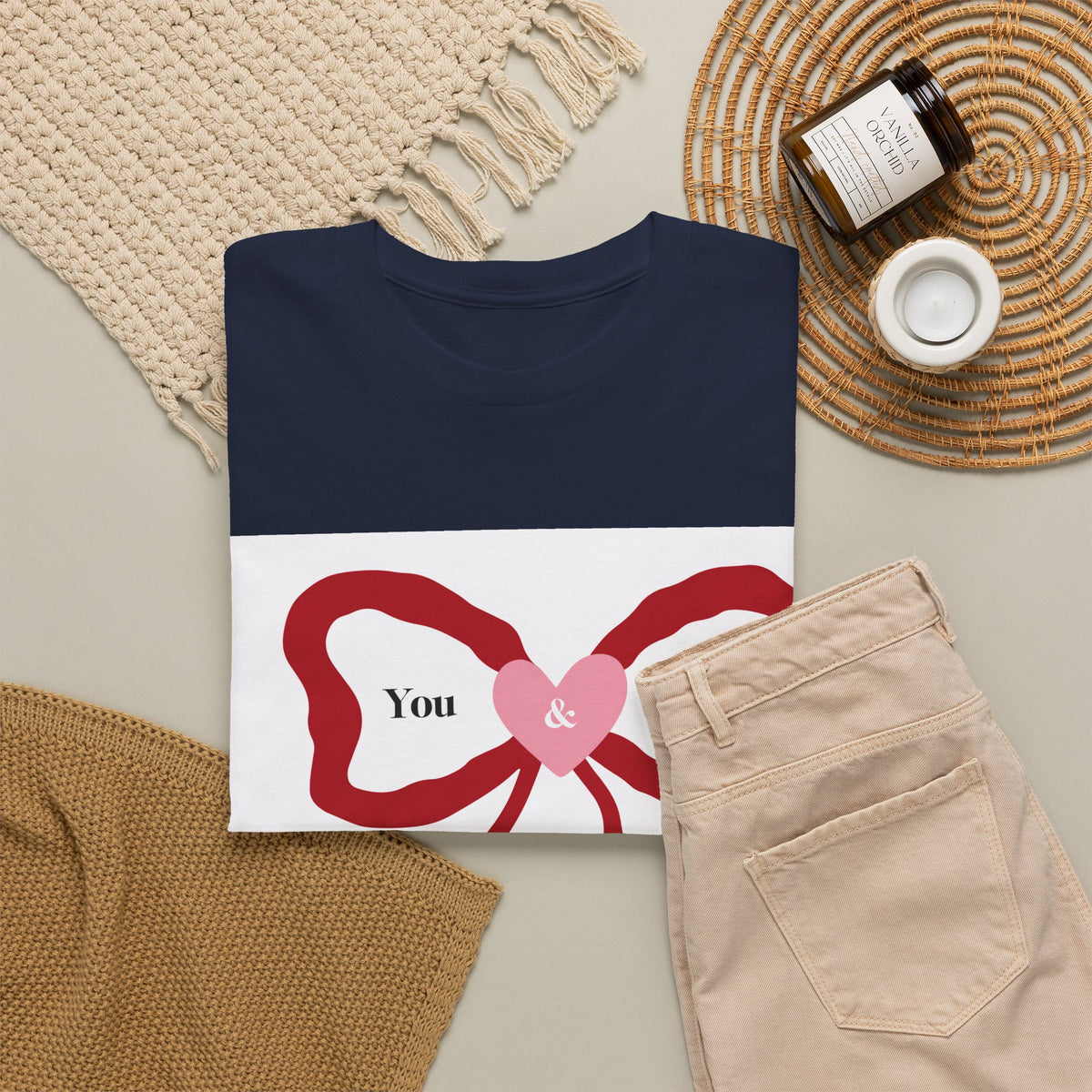 You & Me Forever Bow T-Shirt — Romantic Valentine’s Tee