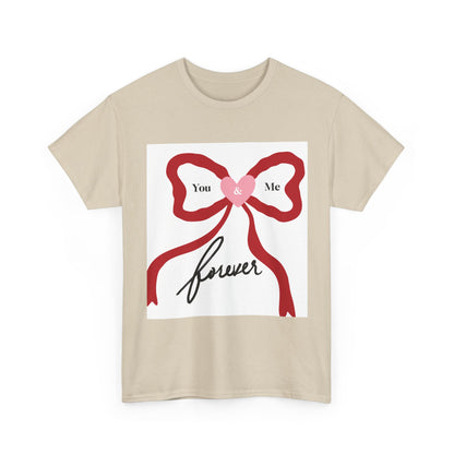 You & Me Forever Bow T-Shirt — Romantic Valentine’s Tee