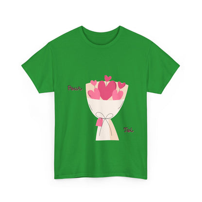 T-Shirt — Bouquet of Hearts Graphic Tee (Pour Toi) — Valentine's Romantic Gift