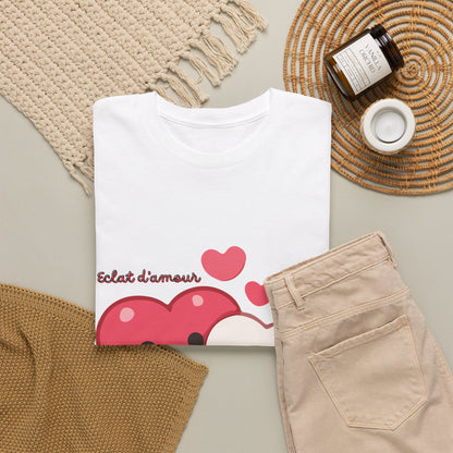 Cute Hugging Hearts T‑Shirt — Kawaii "Telet s'amoure" Valentine Tee