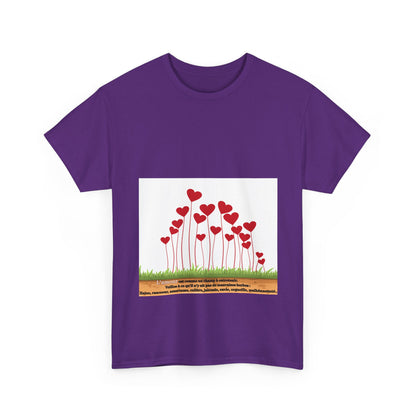 T-Shirt — Heart Flower Garden Tee (Love Quote)