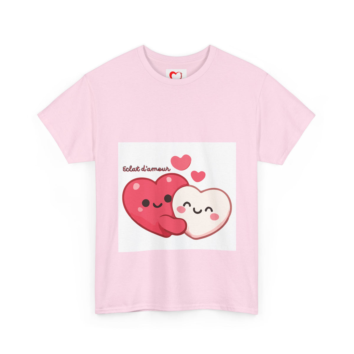 Heart Hug Tee — Cute "collet d'amour" Couple Hearts Valentine's T‑Shirt