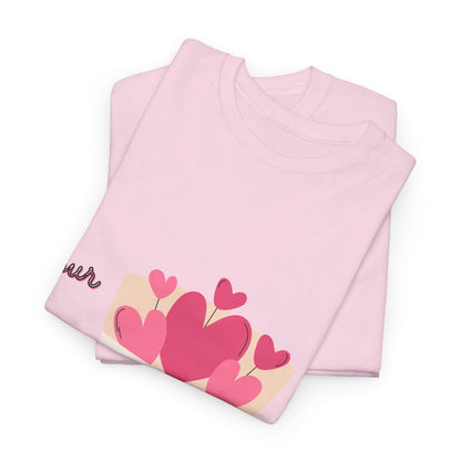 T-Shirt — Bouquet of Hearts Graphic Tee (Pour Toi) — Valentine's Romantic Gift