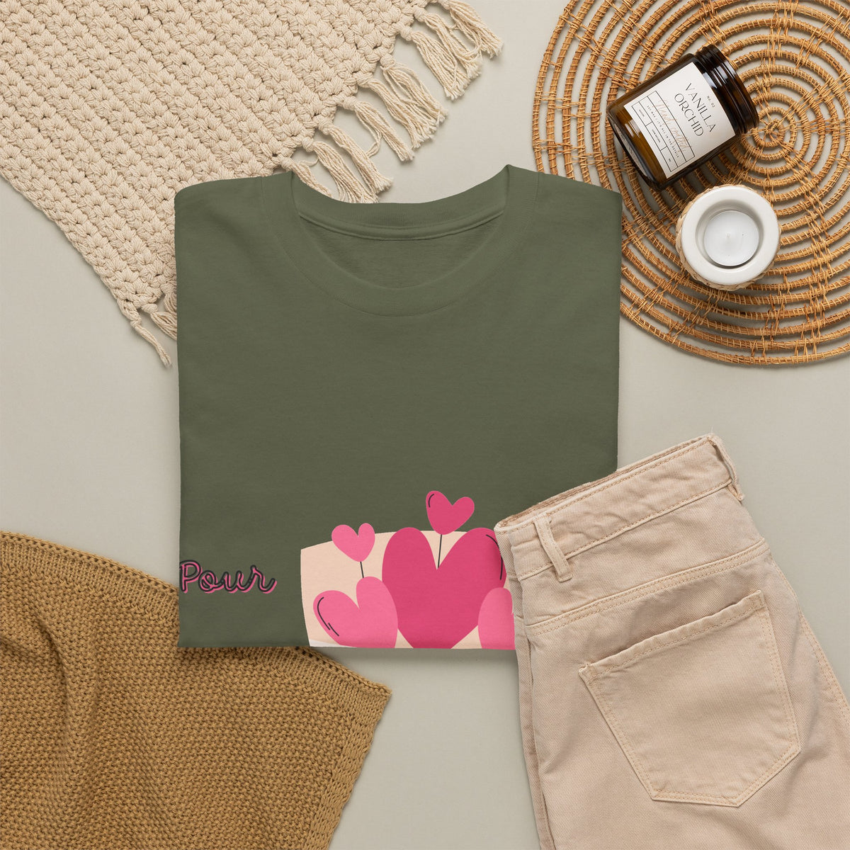 T-Shirt — Bouquet of Hearts Graphic Tee (Pour Toi) — Valentine's Romantic Gift