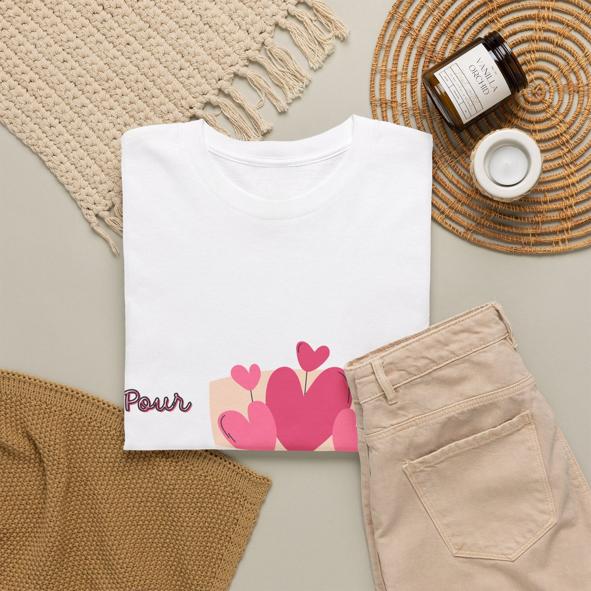 T-Shirt — Bouquet of Hearts Graphic Tee (Pour Toi) — Valentine's Romantic Gift