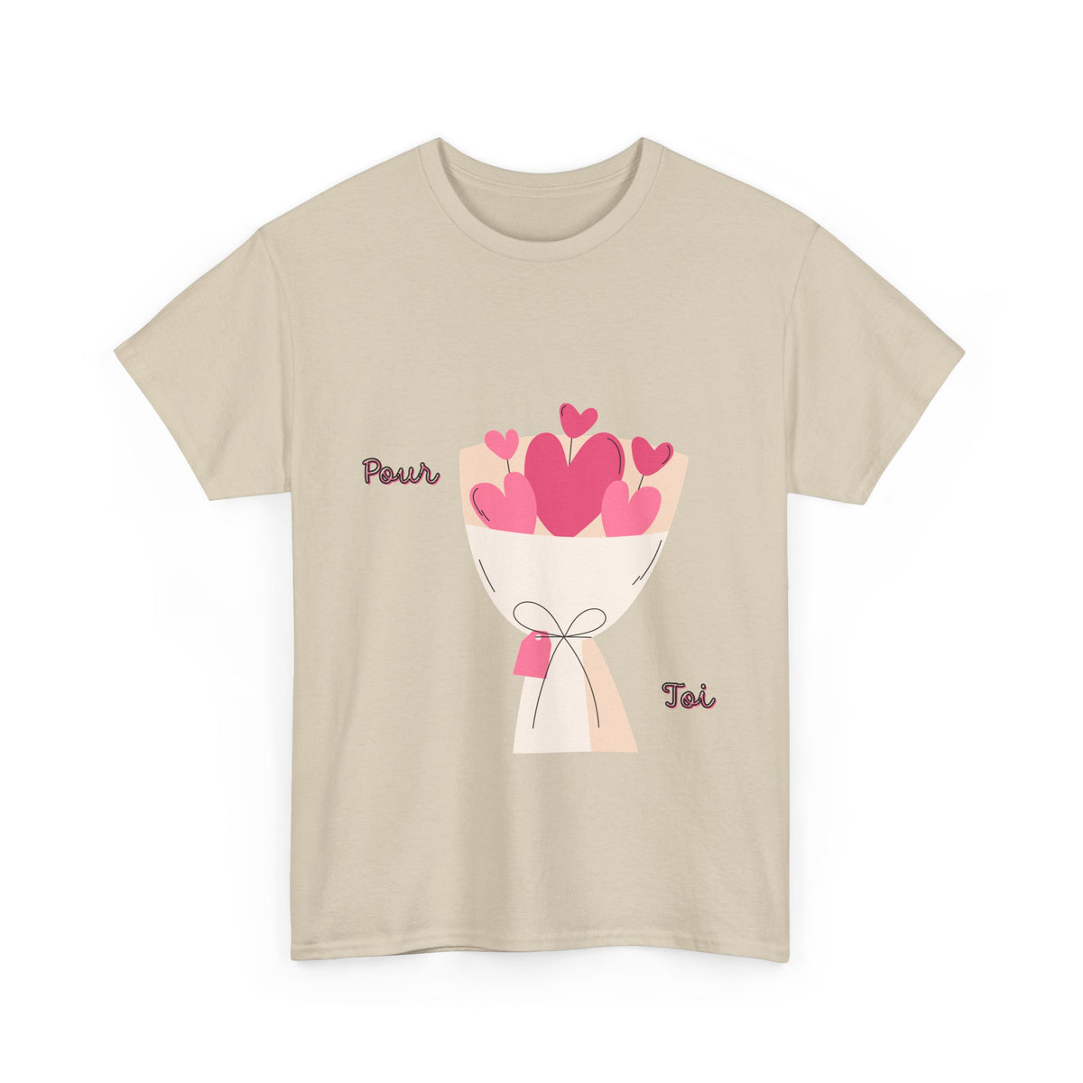 T-Shirt — Bouquet of Hearts Graphic Tee (Pour Toi) — Valentine's Romantic Gift