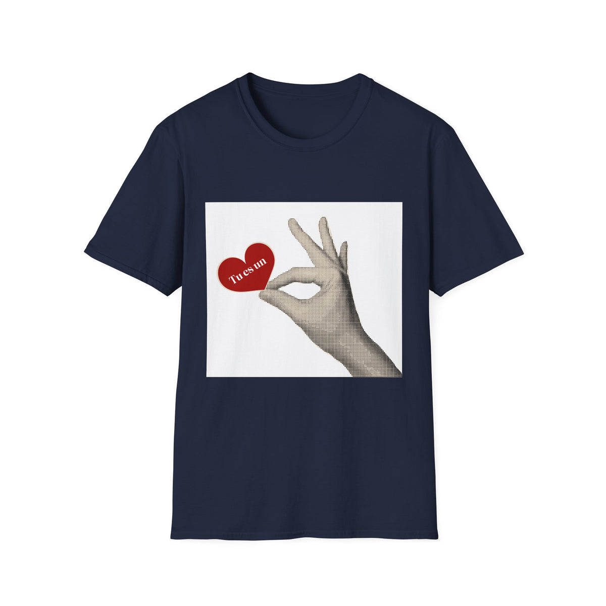 T-Shirt – Retro Hand Holding Heart 'I Love You' Graphic