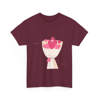 T-Shirt — Bouquet of Hearts Graphic Tee (Pour Toi) — Valentine's Romantic Gift