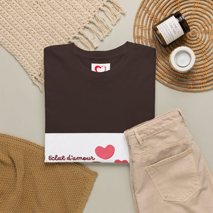 Heart Hug Tee — Cute "collet d'amour" Couple Hearts Valentine's T‑Shirt
