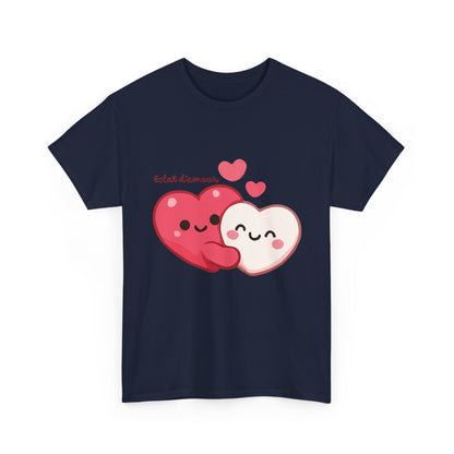 Cute Hugging Hearts T‑Shirt — Kawaii "Telet s'amoure" Valentine Tee