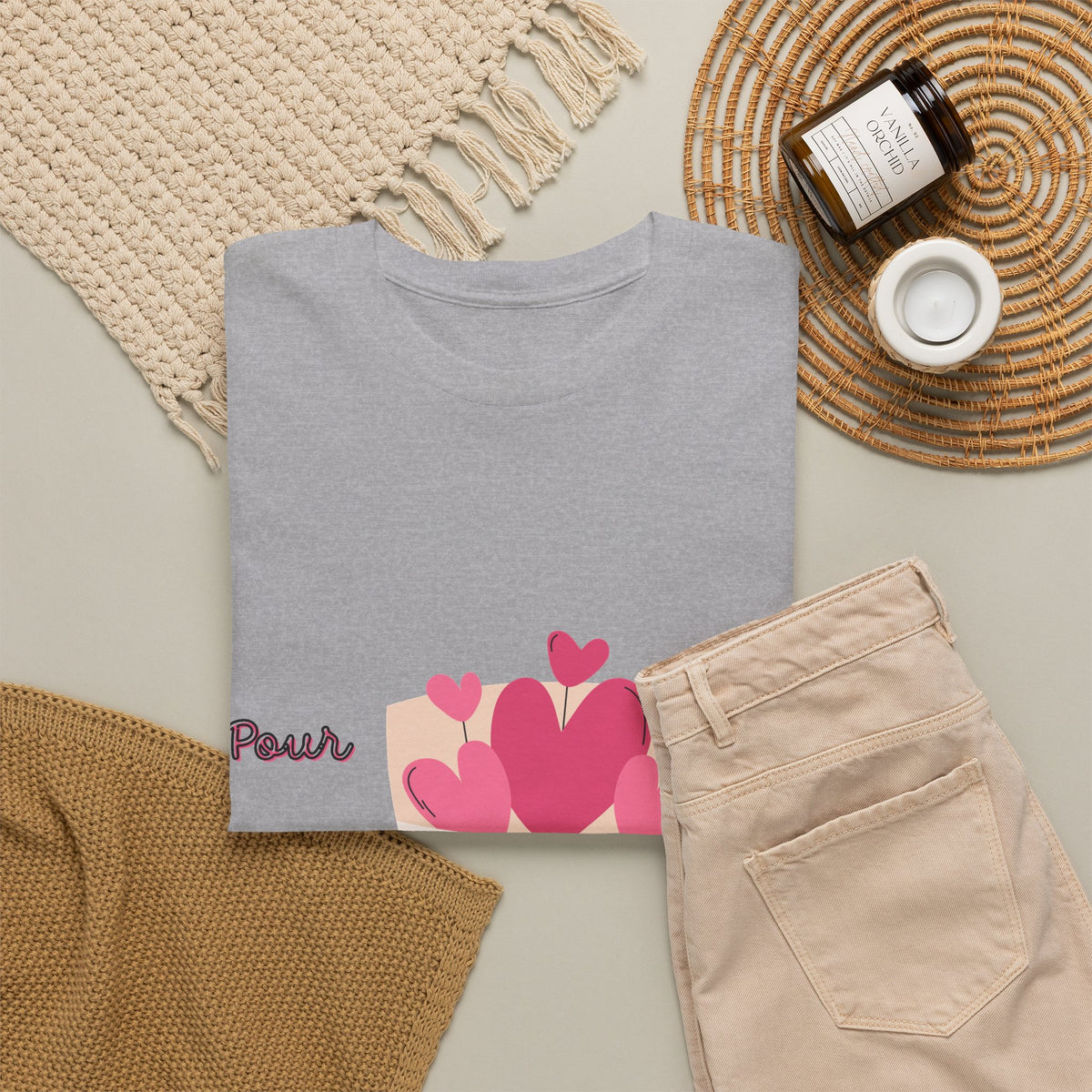 T-Shirt — Bouquet of Hearts Graphic Tee (Pour Toi) — Valentine's Romantic Gift