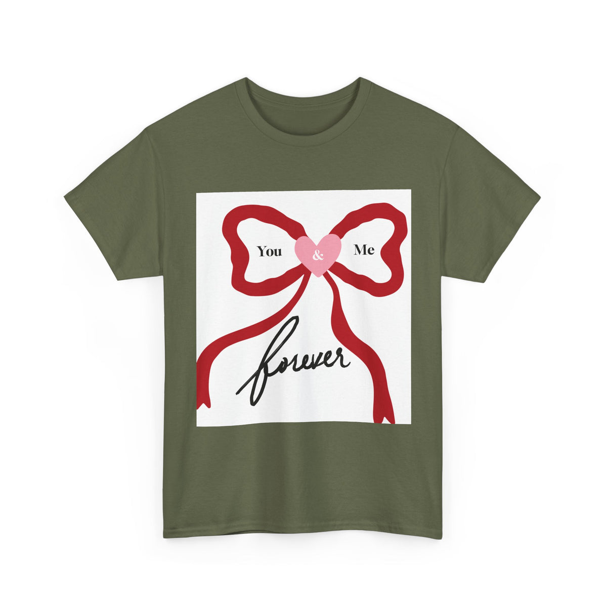 You & Me Forever Bow T-Shirt — Romantic Valentine’s Tee