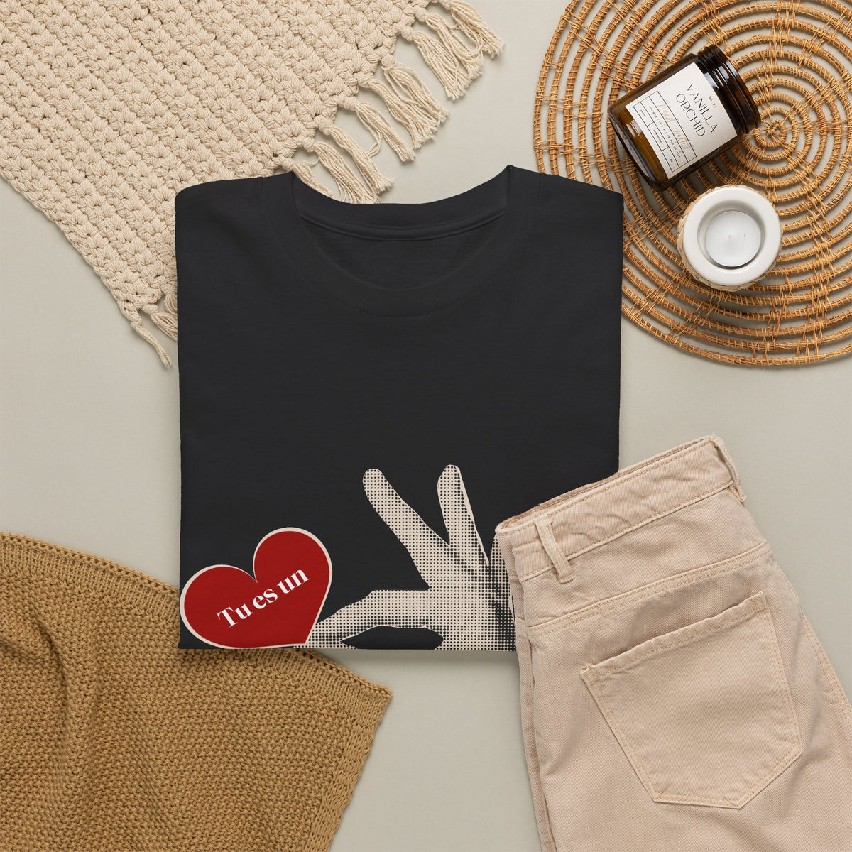 T-Shirt — Vintage Hand Holding Heart Graphic Tee (Text: 'True Love')
