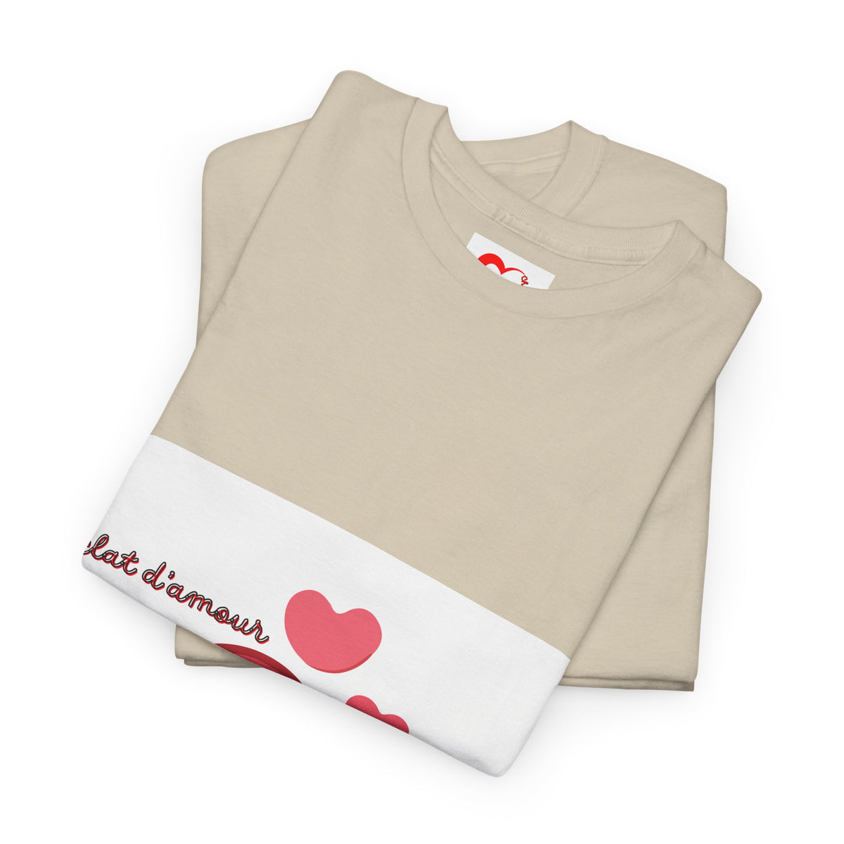 Heart Hug Tee — Cute "collet d'amour" Couple Hearts Valentine's T‑Shirt