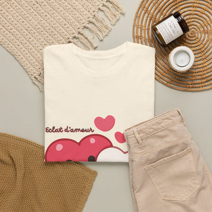 Cute Hugging Hearts T‑Shirt — Kawaii "Telet s'amoure" Valentine Tee