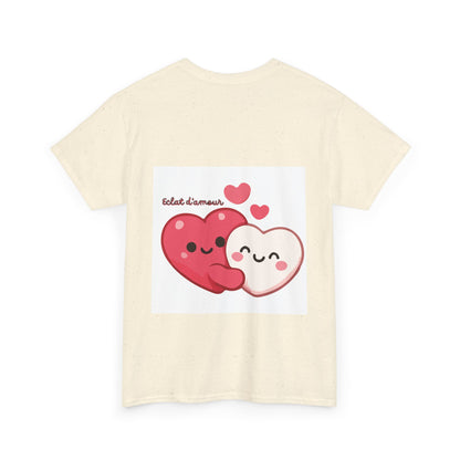 Heart Hug Tee — Cute "collet d'amour" Couple Hearts Valentine's T‑Shirt