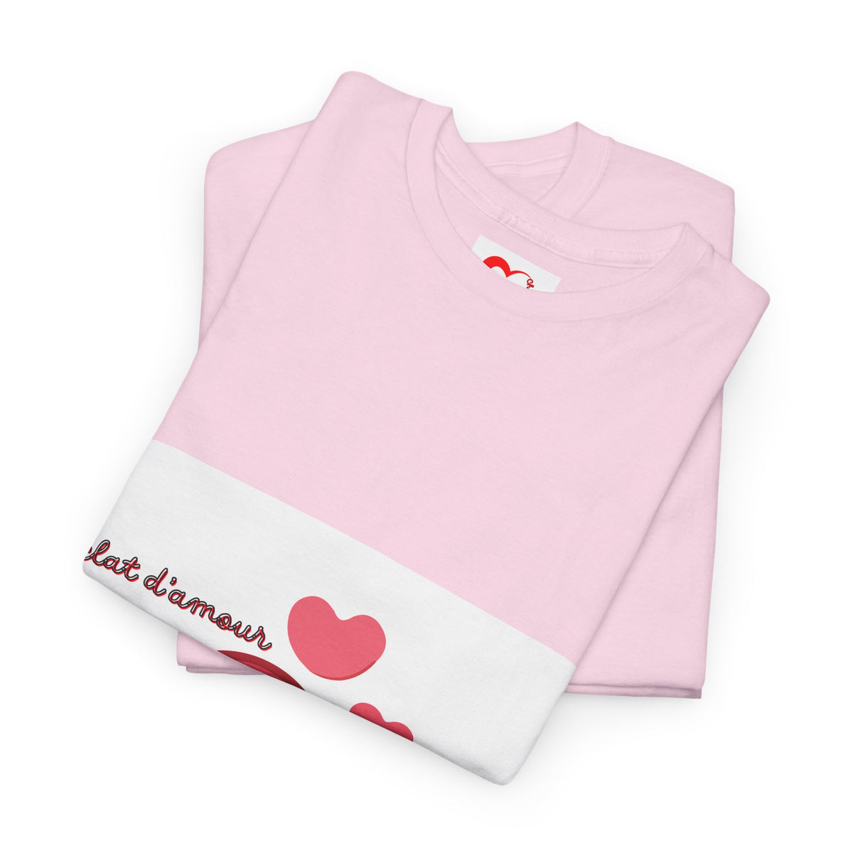 Heart Hug Tee — Cute "collet d'amour" Couple Hearts Valentine's T‑Shirt
