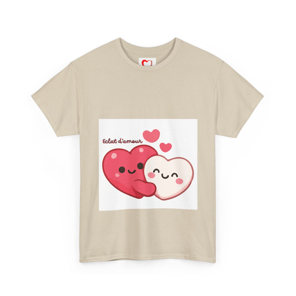 Heart Hug Tee — Cute "collet d'amour" Couple Hearts Valentine's T‑Shirt