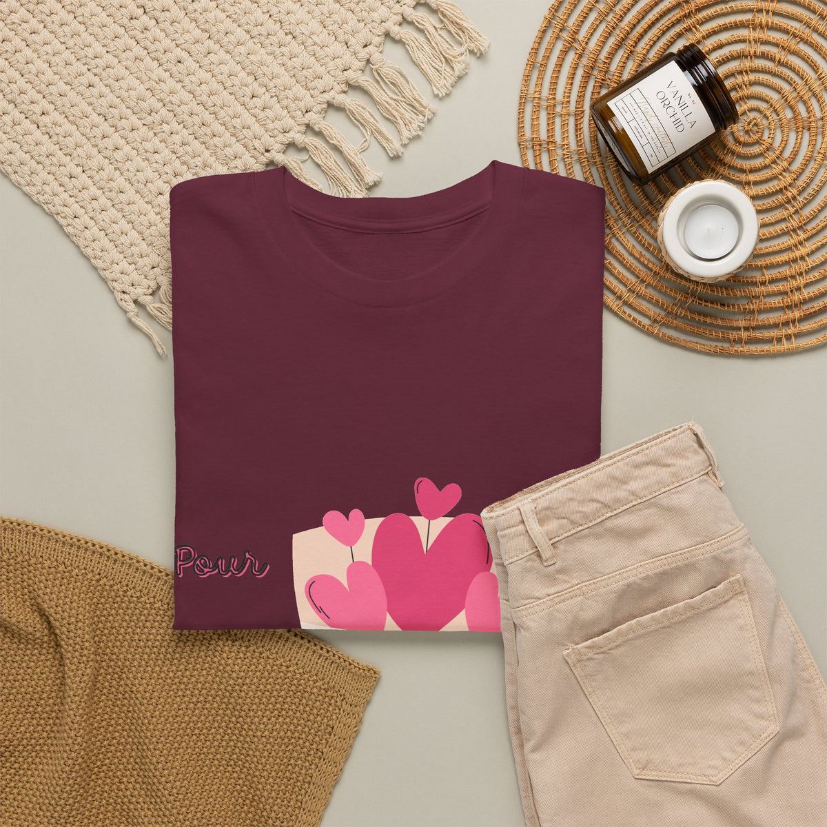 T-Shirt — Bouquet of Hearts Graphic Tee (Pour Toi) — Valentine's Romantic Gift