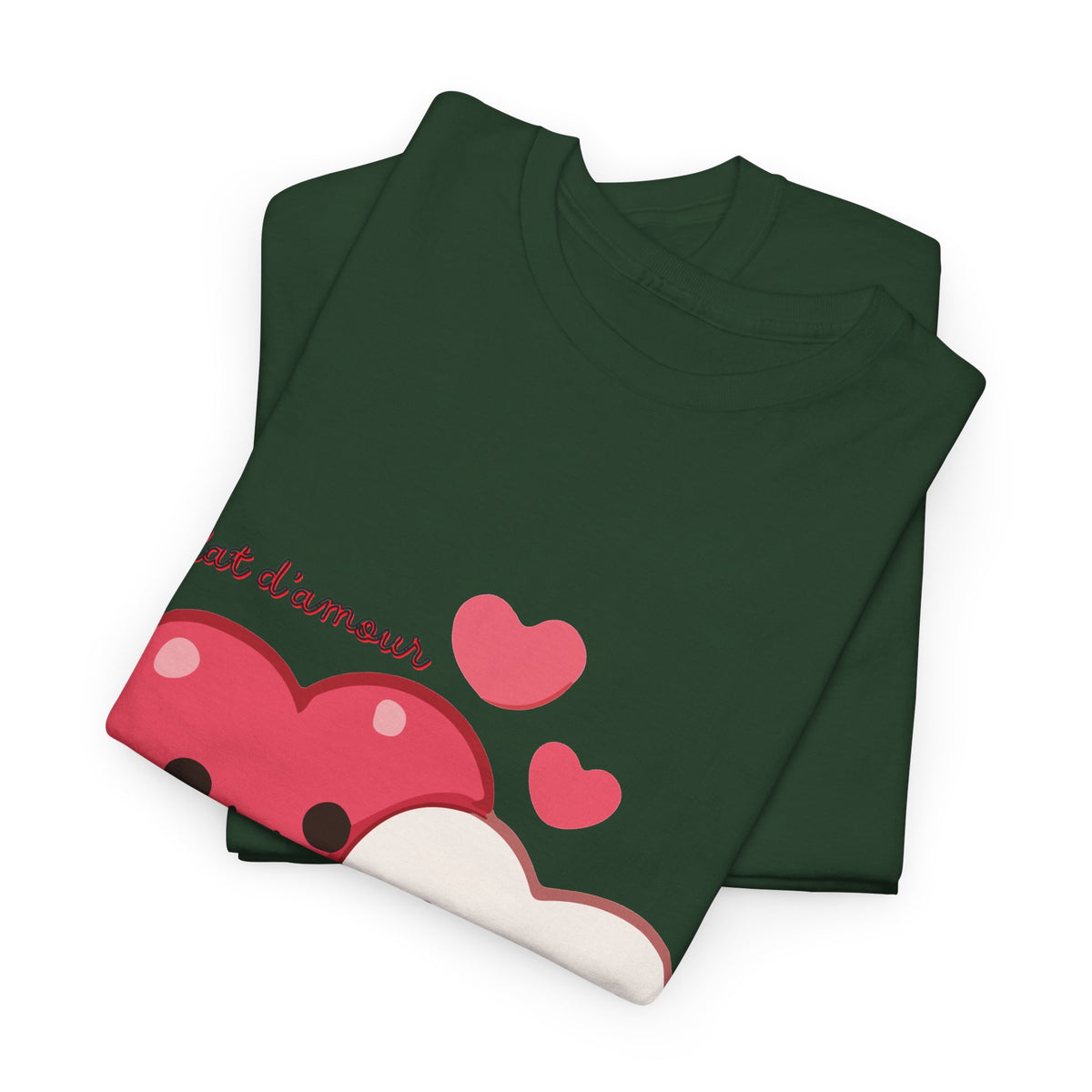 Cute Hugging Hearts T‑Shirt — Kawaii "Telet s'amoure" Valentine Tee
