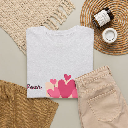 T-Shirt — Bouquet of Hearts Graphic Tee (Pour Toi) — Valentine's Romantic Gift
