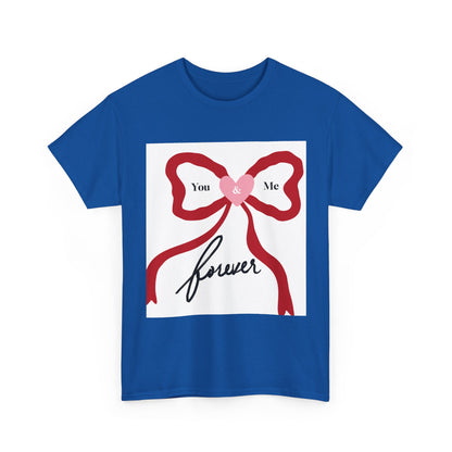 You & Me Forever Bow T-Shirt — Romantic Valentine’s Tee