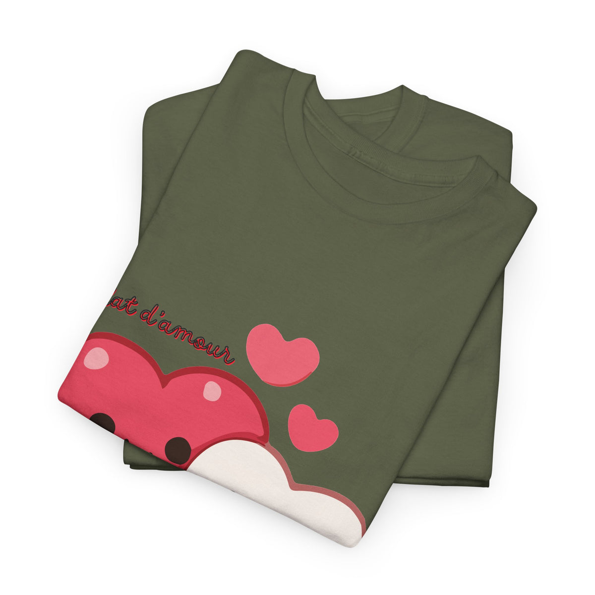 Cute Hugging Hearts T‑Shirt — Kawaii "Telet s'amoure" Valentine Tee