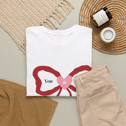You & Me Forever Bow T-Shirt — Romantic Valentine’s Tee