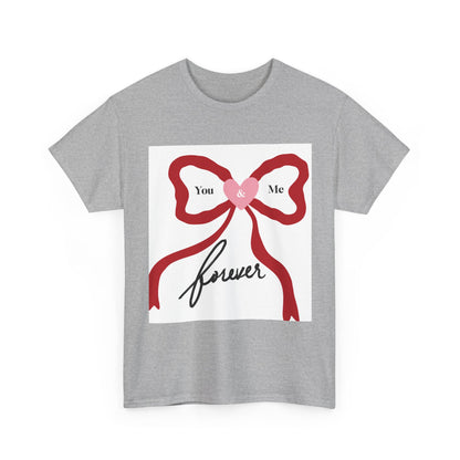 You & Me Forever Bow T-Shirt — Romantic Valentine’s Tee