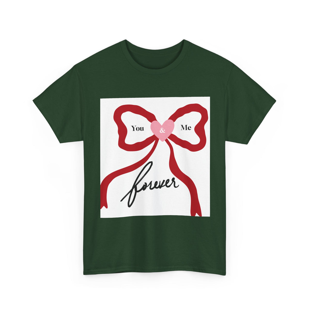 You & Me Forever Bow T-Shirt — Romantic Valentine’s Tee