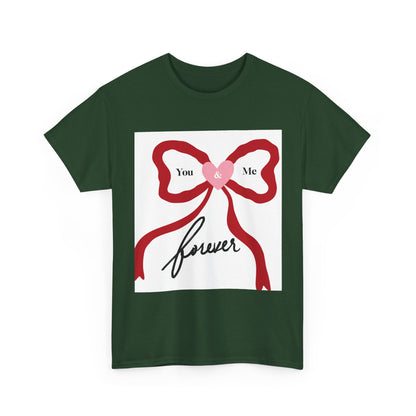 You & Me Forever Bow T-Shirt — Romantic Valentine’s Tee