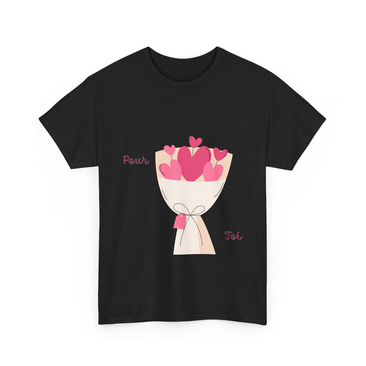 T-Shirt — Bouquet of Hearts Graphic Tee (Pour Toi) — Valentine's Romantic Gift