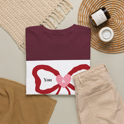 You & Me Forever Bow T-Shirt — Romantic Valentine’s Tee