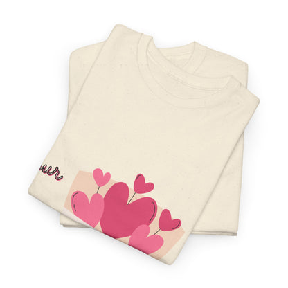 T-Shirt — Bouquet of Hearts Graphic Tee (Pour Toi) — Valentine's Romantic Gift