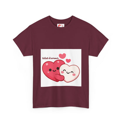 Heart Hug Tee — Cute "collet d'amour" Couple Hearts Valentine's T‑Shirt