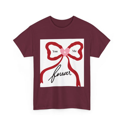 You & Me Forever Bow T-Shirt — Romantic Valentine’s Tee