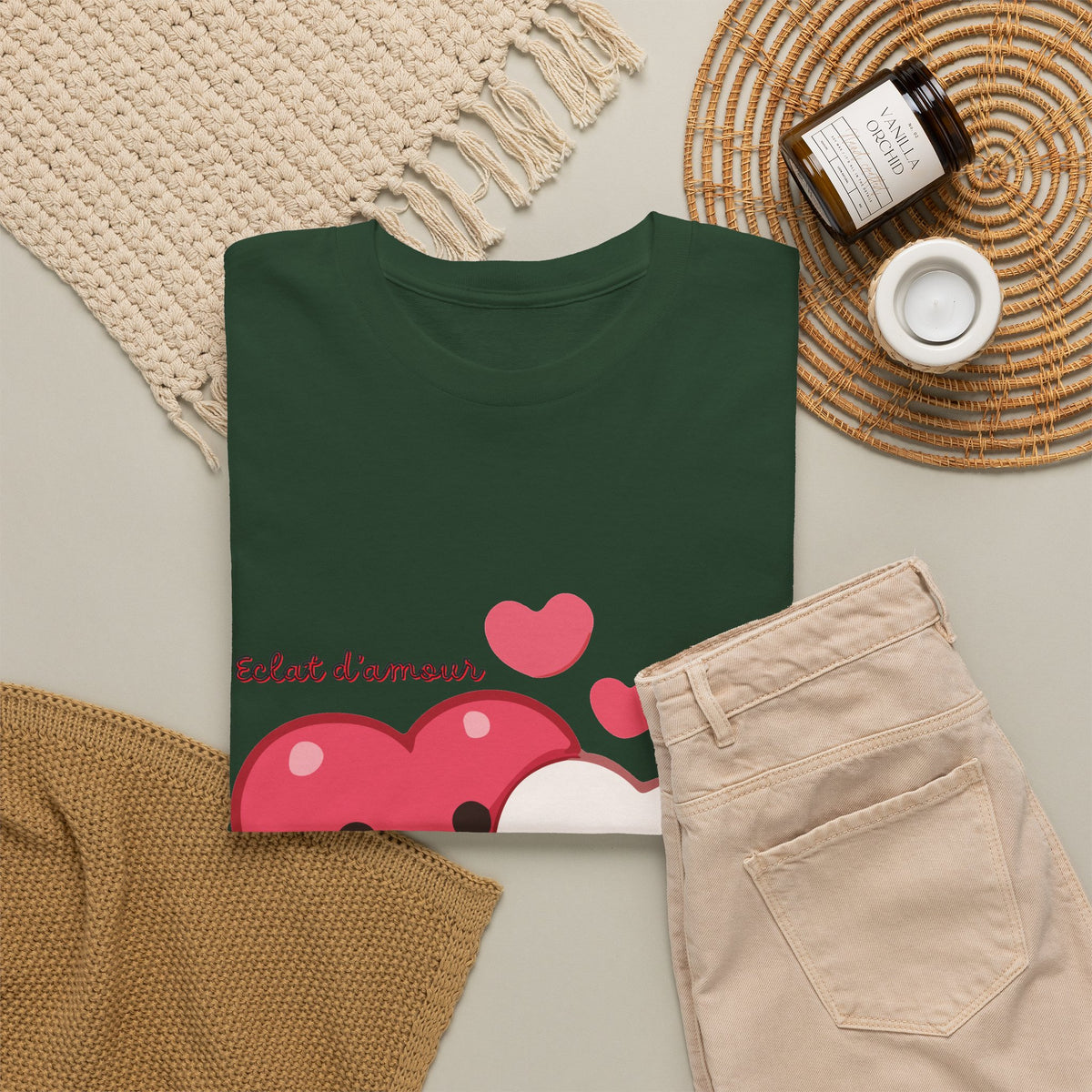 Cute Hugging Hearts T‑Shirt — Kawaii "Telet s'amoure" Valentine Tee