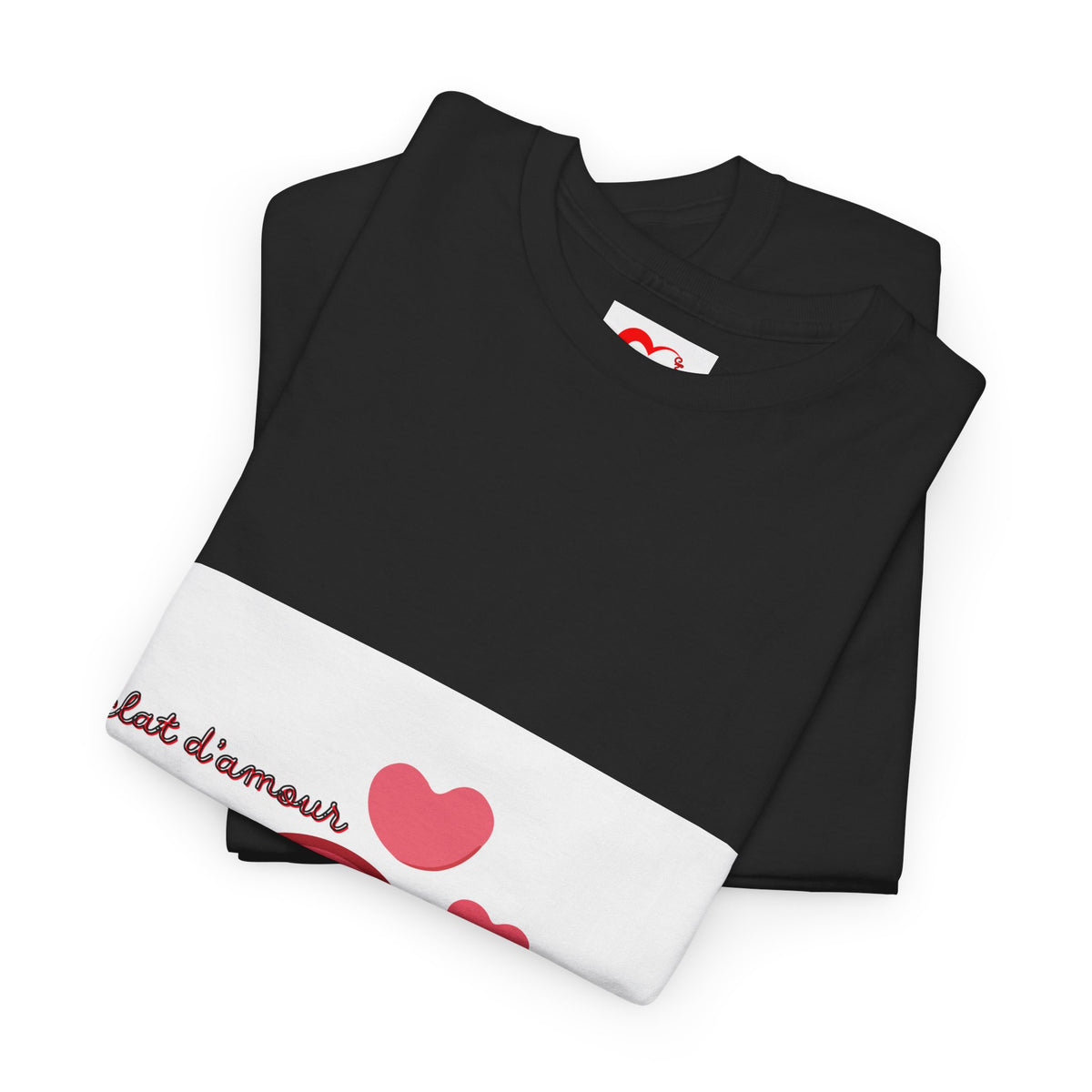 Heart Hug Tee — Cute "collet d'amour" Couple Hearts Valentine's T‑Shirt