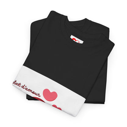 Heart Hug Tee — Cute "collet d'amour" Couple Hearts Valentine's T‑Shirt