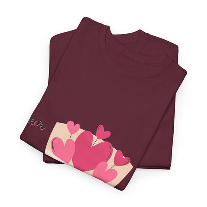 T-Shirt — Bouquet of Hearts Graphic Tee (Pour Toi) — Valentine's Romantic Gift