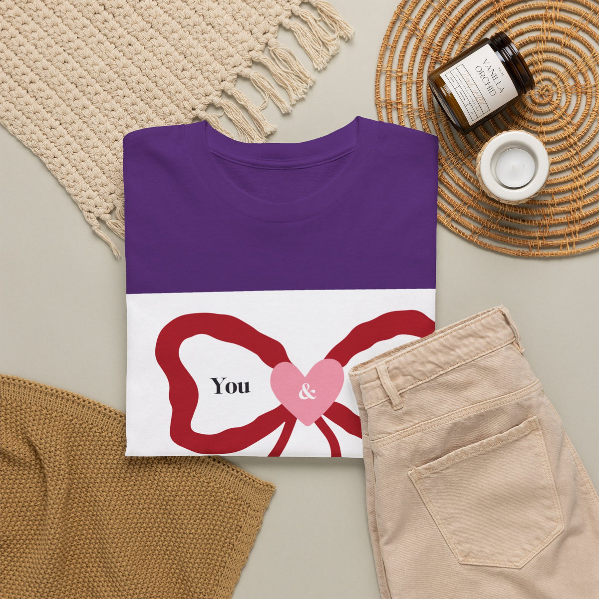 You & Me Forever Bow T-Shirt — Romantic Valentine’s Tee